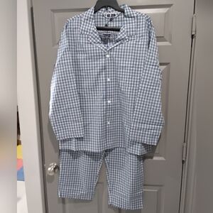 Club Room Men's Blue Checkered Pajama Set